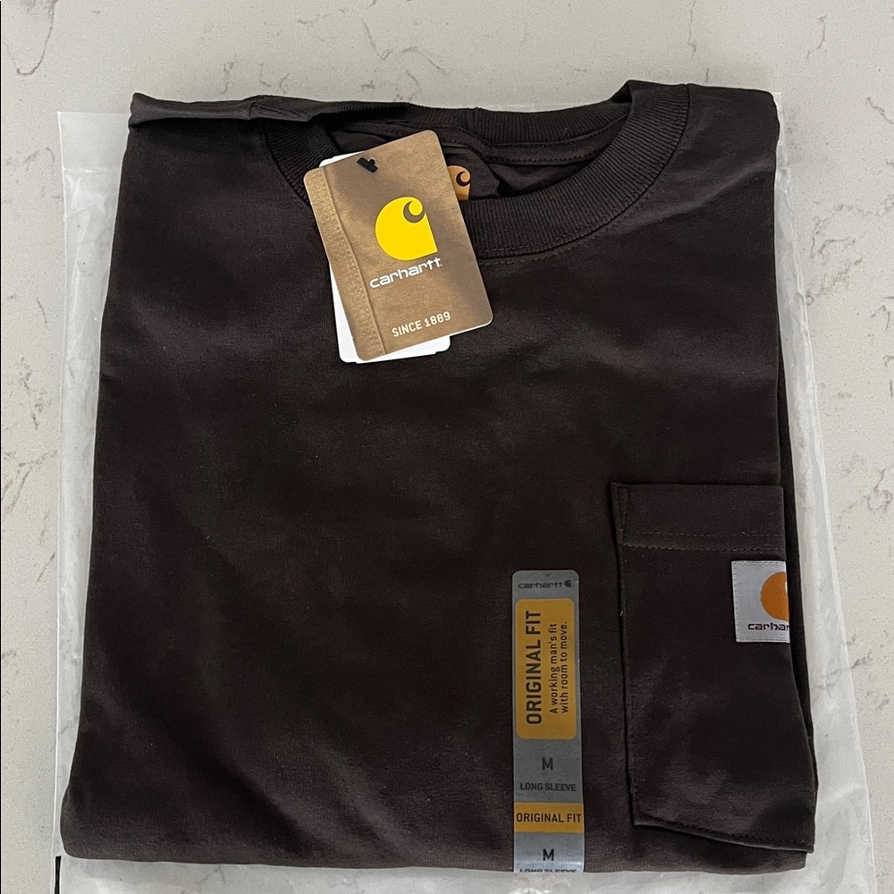 Carhartt Men's Dark Brown Long Sleeve Tee